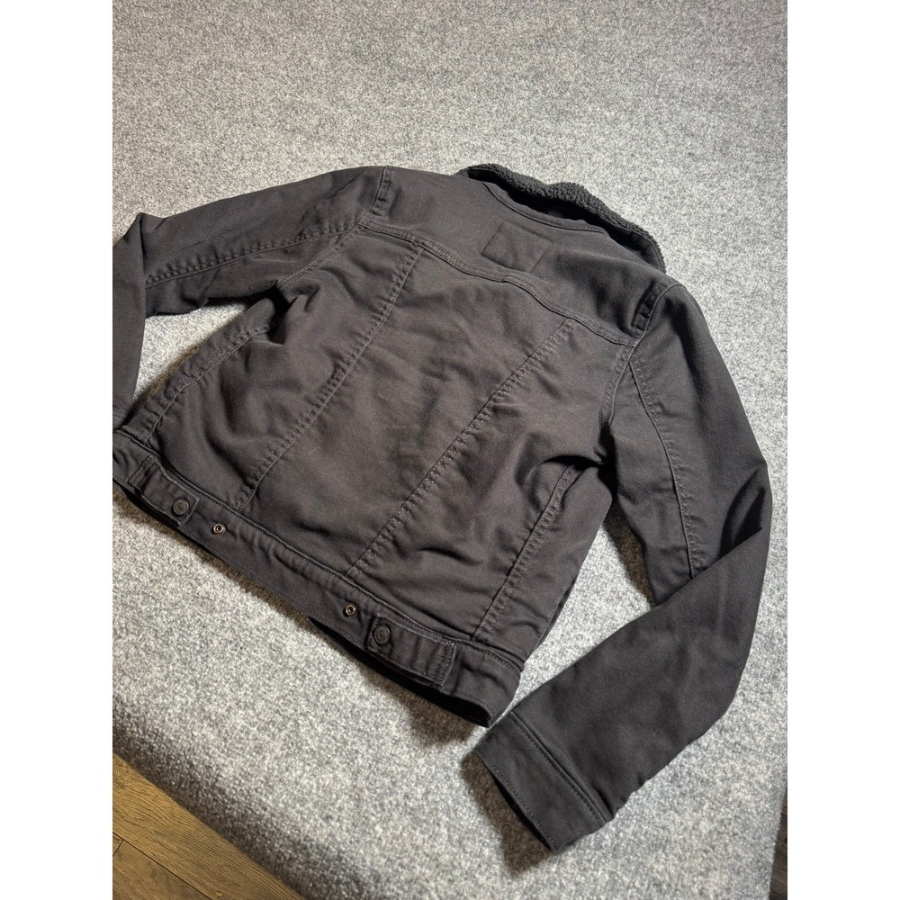 Levi's Black Sherpa-Lined Denim Jacket - Picture 11 of 16